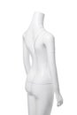 Side view of white female mannequin isolated on white background Royalty Free Stock Photo