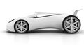 Side view white sports car Royalty Free Stock Photo