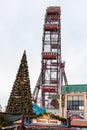 Ferries wheel, Prater, Vienna, Austria, overcast day Royalty Free Stock Photo