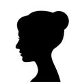 Side view of woman face vector illustration Royalty Free Stock Photo