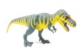 Plastic Yellow Blue Tyrannosaurus Rex Dinosaur Toy Side 2 Royalty Free Stock Photo