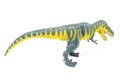 Plastic Yellow Blue Tyrannosaurus Rex Dinosaur Toy Side 1 Royalty Free Stock Photo