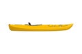 Side view yellow travel kayak icon