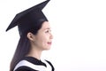 Happy graduation students  holding diploma and running on the stadium at school Royalty Free Stock Photo