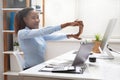 Businesswoman Stretching Her Hand