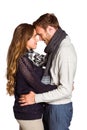 Side view of young couple embracing Royalty Free Stock Photo