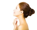 Side view young woman with clean face Royalty Free Stock Photo