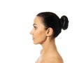 Side view of young woman face Royalty Free Stock Photo