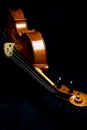 Side violin on black background Royalty Free Stock Photo