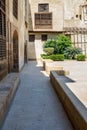 Side walk outside historic Beit El Sehemy house, Cairo, Egypt Royalty Free Stock Photo