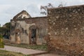 Side wall of colonial church on a square in Trinidad, Cuba - detail Royalty Free Stock Photo