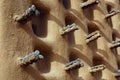 The side wall of a Dogon mud mosque Royalty Free Stock Photo