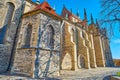 The stone buttresses of St Bartholomew Church, Kolin, Czech Republic