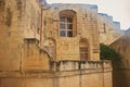 Side of a whilte historic building in Mdina Royalty Free Stock Photo