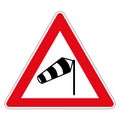 117 Side wind road sign of Germany