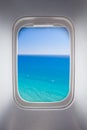 Side window of airplane Royalty Free Stock Photo