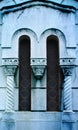 Side Window of a tomb at the old graveyard Royalty Free Stock Photo