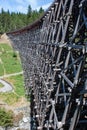 Side of Wooden Railway Trestle