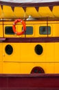 Side of Yellow Tugboat Royalty Free Stock Photo