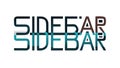 Sidebar Text Logo, Navigation and Interface Design, vector design Generative AI Royalty Free Stock Photo