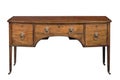 Sideboard cupboard bow fronted mahogany antique with lion handle Royalty Free Stock Photo