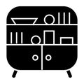 Sideboard solid icon. Cabinet vector illustration isolated on white. Cupboard glyph style design, designed for web and