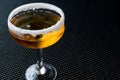 Sidecar Cocktail with a sugar rim. Royalty Free Stock Photo