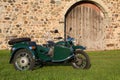 Sidecar Motorcycle - with Rustic Background