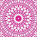 18 sided Pink Concentric Flower Design Mandala.