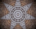 7 sided star shape extruded mandala