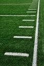 Sideline on American Football Field Royalty Free Stock Photo