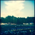 Sidelines at American high school football game