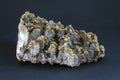 Siderite crystals on quartz from Casapalca, Peru. Royalty Free Stock Photo