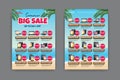 2 sides flyer template for Summer Sale Promotion Royalty Free Stock Photo