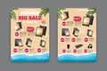 2 sides flyer template for Summer Sale Promotion Royalty Free Stock Photo