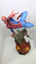 Sideshow Premium Format Exclusive 1/4 Spiderman the friendly neighborhood superhero shooting his web Royalty Free Stock Photo