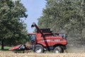 Sideview of a Case IH 8230 Grain Harvester Combine Royalty Free Stock Photo