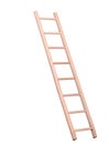 Sideview of isolated wooden ladder
