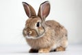 Sideview of an Rabbit that looks away on White Background