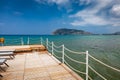 Sidewalk in Alanya, beach in Turkey