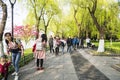 The sidewalk along the lake Royalty Free Stock Photo