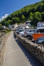 The Sidewalk Along The River And Parking In Lynmouth