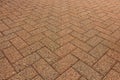 Sidewalk bricks with pattern figures Royalty Free Stock Photo