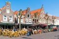 Sidewalk cafes on Botermarkt, Haarlem, Netherlands