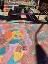 Sidewalk chalk grafitti