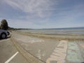 Sidewalk Chalk in Parking Area of Lakeside Beach