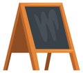 Sidewalk chalkboard sign. Cartoon blank board icon