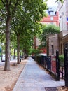 Sidewalk in Cite Internationale Universitaire de Paris - France Royalty Free Stock Photo