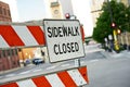 Sidewalk Closed Royalty Free Stock Photo