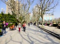 Sidewalk of Fuxing Park Royalty Free Stock Photo